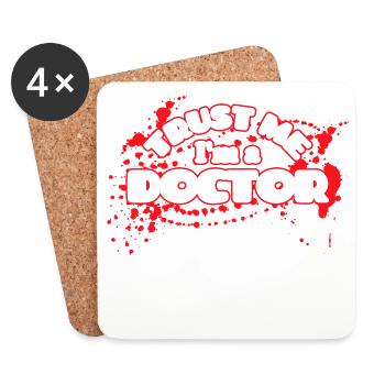 Doctor doctor assistant doctor specialist doctor funny saying - Coasters (set of 4) - white - Front