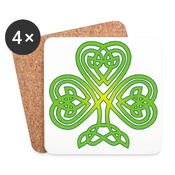Irish clover - Coasters (set of 4) - white - Front