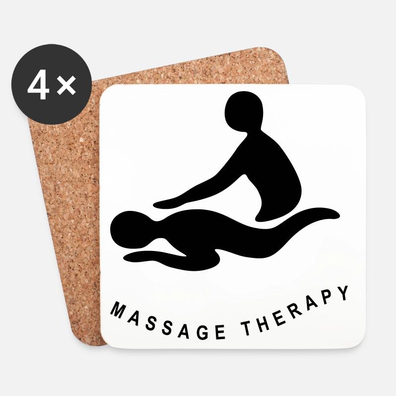MASSAGE THERAPY - Untersetzer (4er-Set) - Weiß