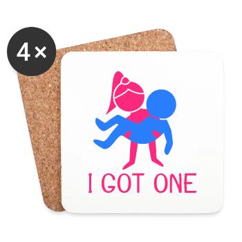 I have a saying bride bachelorette wedding - Coasters (set of 4) - white - Front