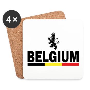 Belgium Belgium Brussel birthplace gift home - Coasters (set of 4) - white - Front