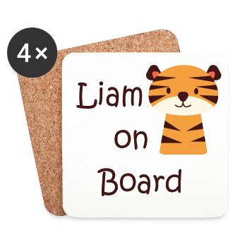 Liam on board - Untersetzer (4er-Set) - Weiß - Vorne