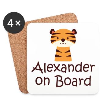 Alexander on board - Untersetzer (4er-Set) - Weiß - Vorne