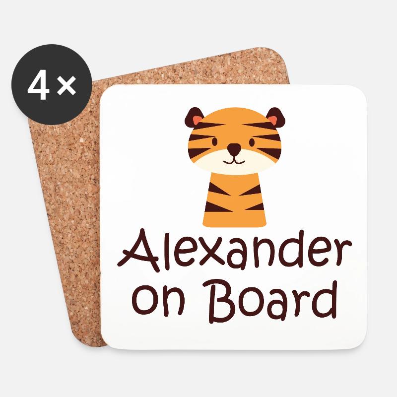 Alexander on board - Untersetzer (4er-Set) - Weiß