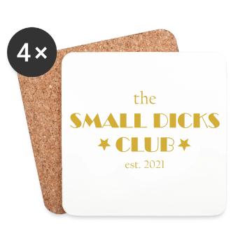 Small Dicks Club Jahr 2021 Penis Party Geschenk - Untersetzer (4er-Set) - Weiß - Vorne