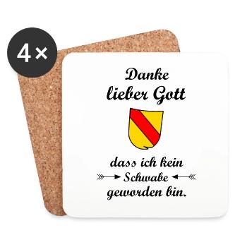 Baden Württemberg - Untersetzer (4er-Set) - Weiß - Vorne