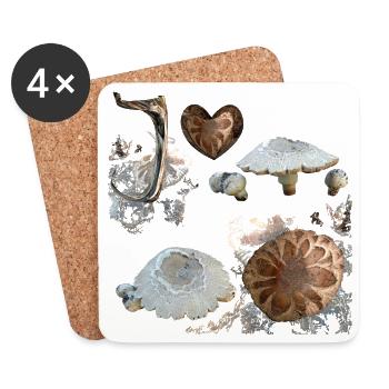 Fungi - Coasters (set of 4) - white - Front