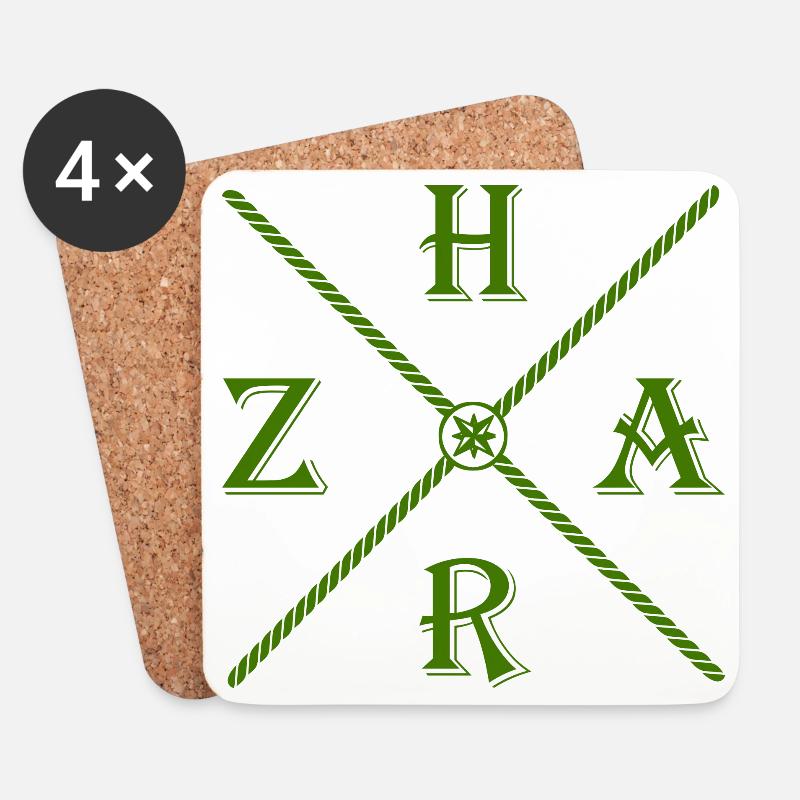 Harz Style - Kreuz Harz - Wir lieben den Harz - Untersetzer (4er-Set) - Weiß