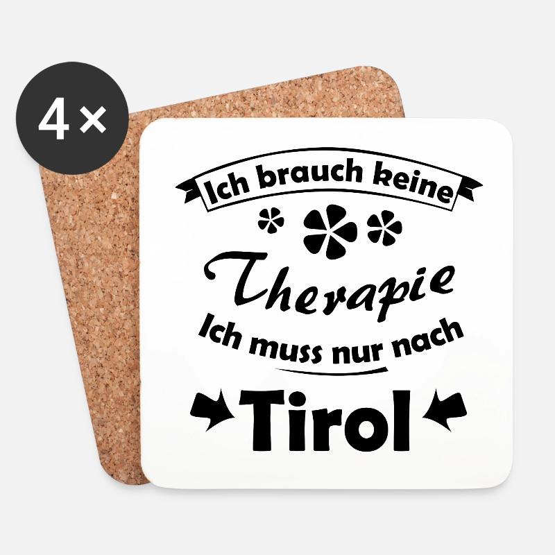 Tirol - Untersetzer (4er-Set) - Weiß
