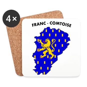 franc-comtoise - Dessous de verre (lot de 4) - blanc - Devant