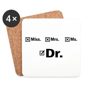 Doktor Phd Student Uni Geschenk - Untersetzer (4er-Set) - Weiß - Vorne