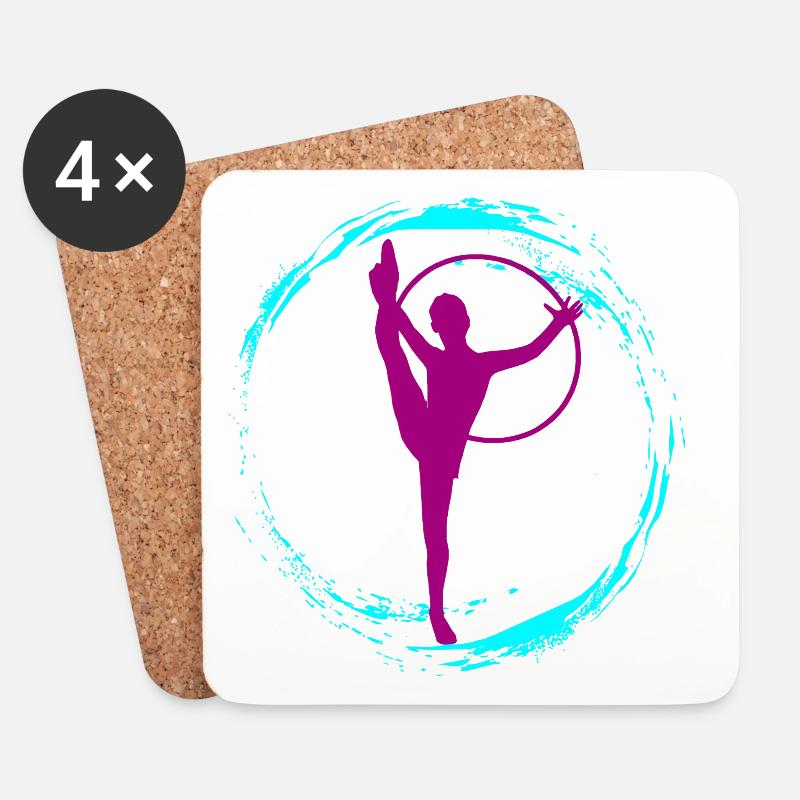 Rhythmic gymnastics - Untersetzer (4er-Set) - Weiß