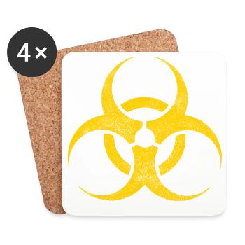 Biohazard - Biogefährdung - Untersetzer (4er-Set) - Weiß - Vorne