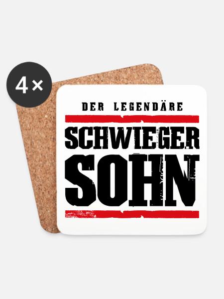 schwiegersohn legende - Untersetzer (4er-Set) - Weiß