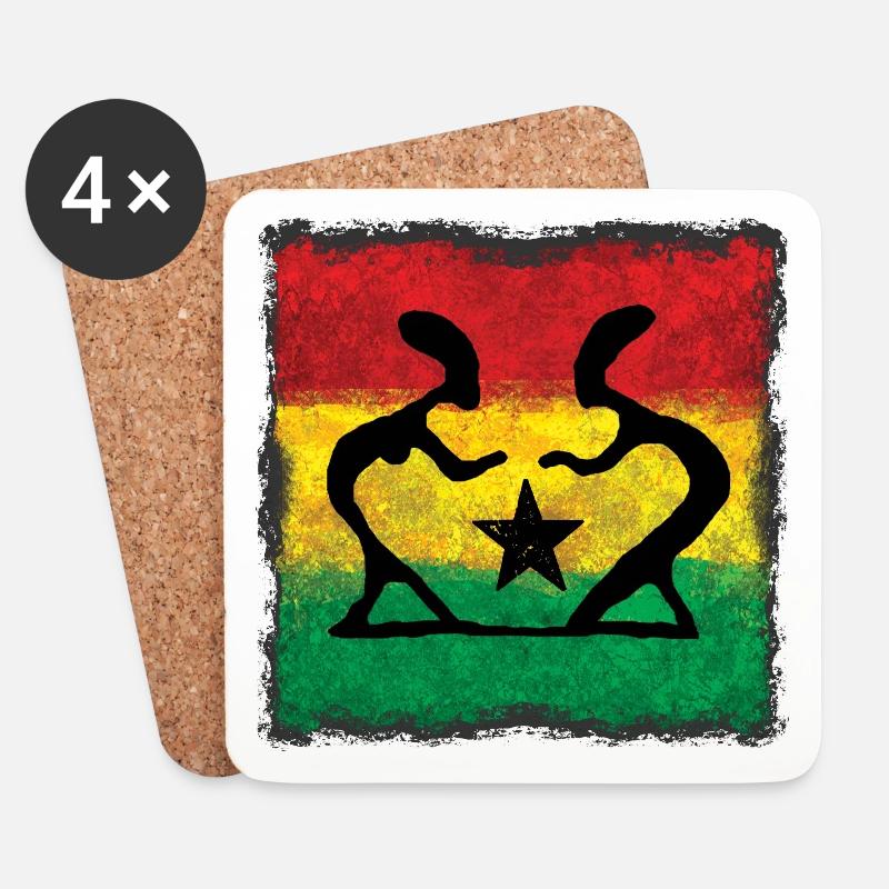 Reggae Tanz - Untersetzer (4er-Set) - Weiß