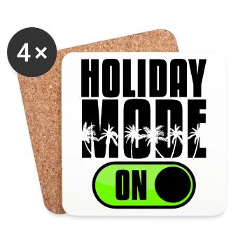 Holiday Holidays Time Out Palm Trees Caribbean Sea Beach - Coasters (set of 4) - white - Front