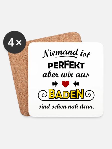 Baden - Untersetzer (4er-Set) - Weiß