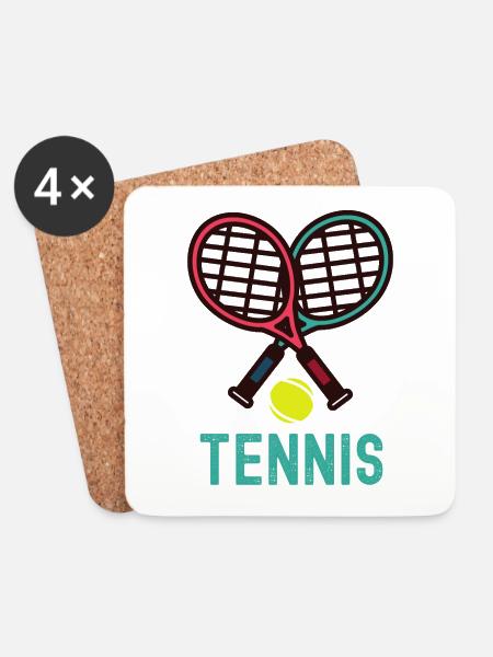 Tennis - Untersetzer (4er-Set) - Weiß