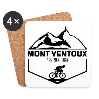 Mont Ventoux Black Edition - Dessous de verre (lot de 4) - blanc - Devant