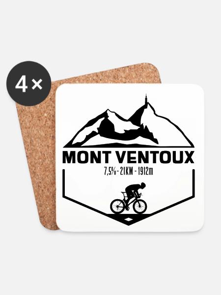 Mont Ventoux Black Edition - Untersetzer (4er-Set) - Weiß