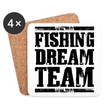 Pêche Dream Team Pêche - Dessous de verre (lot de 4) - blanc - Devant
