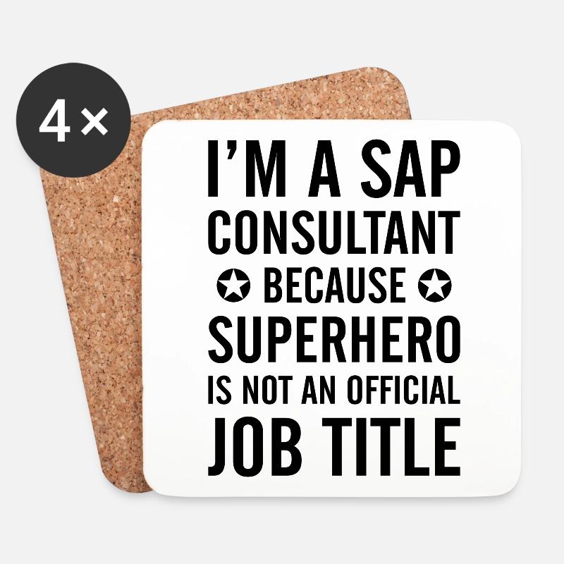 I'm a sap consultant Buchhalter Beruf Geschenk - Untersetzer (4er-Set) - Weiß