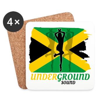 Underground Jamaica Flag Sprint - Coasters (set of 4) - white - Front