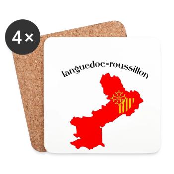 Languedoc-Roussillon - Coasters (set of 4) - white - Front