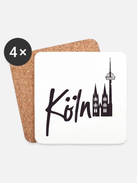 Köln - Untersetzer (4er-Set) - Weiß