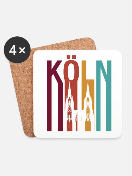 Köln - Untersetzer (4er-Set) - Weiß