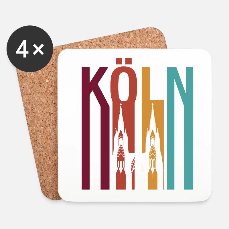 Köln - Untersetzer (4er-Set) - Weiß