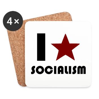 Sozialismus - Untersetzer (4er-Set) - Weiß - Vorne