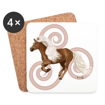 Haflinger Artos - Coasters (set of 4) - white - Front
