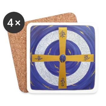 Archangel Michael Crystal Star Gate - Coasters (set of 4) - white - Front
