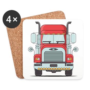 American Truck Laster - Untersetzer (4er-Set) - Weiß - Vorne
