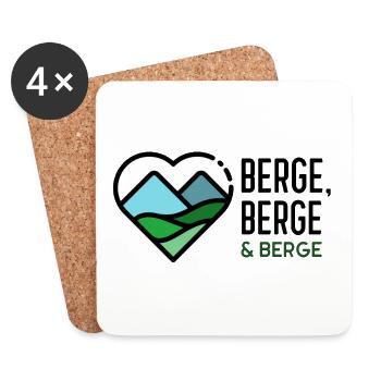 Berge, Berge & Berge - Untersetzer (4er-Set) - Weiß - Vorne