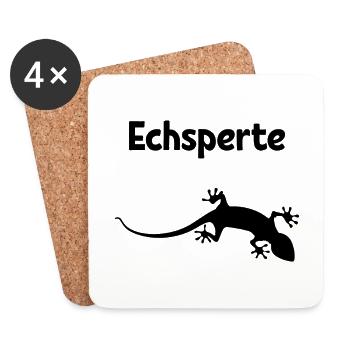Echsperte Gift Saying Reptiles Lizard - Coasters (set of 4) - white - Front