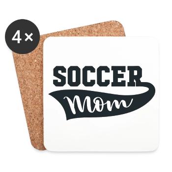 Soccer Mom Fußballmami Design - Untersetzer (4er-Set) - Weiß - Vorne