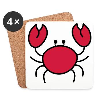 cancer - Coasters (set of 4) - white - Front
