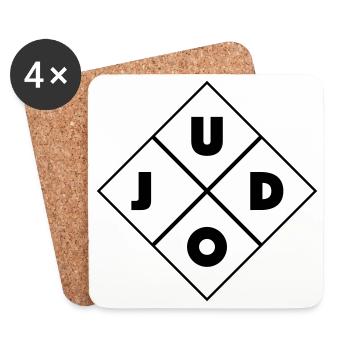Judo - Untersetzer (4er-Set) - Weiß - Vorne