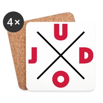 Judo - Untersetzer (4er-Set) - Weiß - Vorne