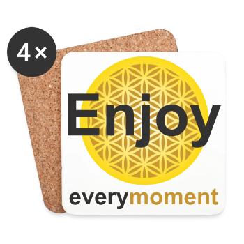 enjoy every moment kontiki - Coasters (set of 4) - white - Front