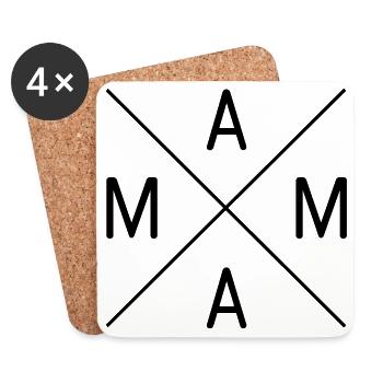 mummy - Coasters (set of 4) - white - Front