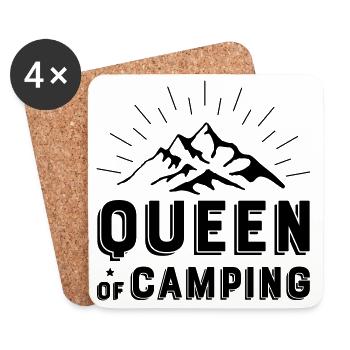 Funny sayings for campers - Coasters (set of 4) - white - Front