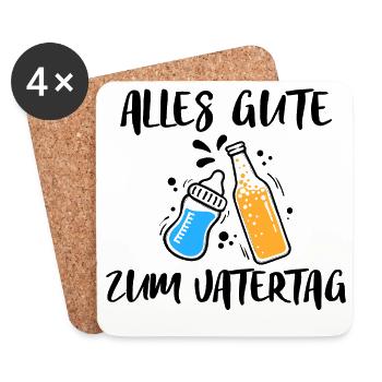 All Good Father's Day Men's Day Best Dad Dad - Coasters (set of 4) - white - Front