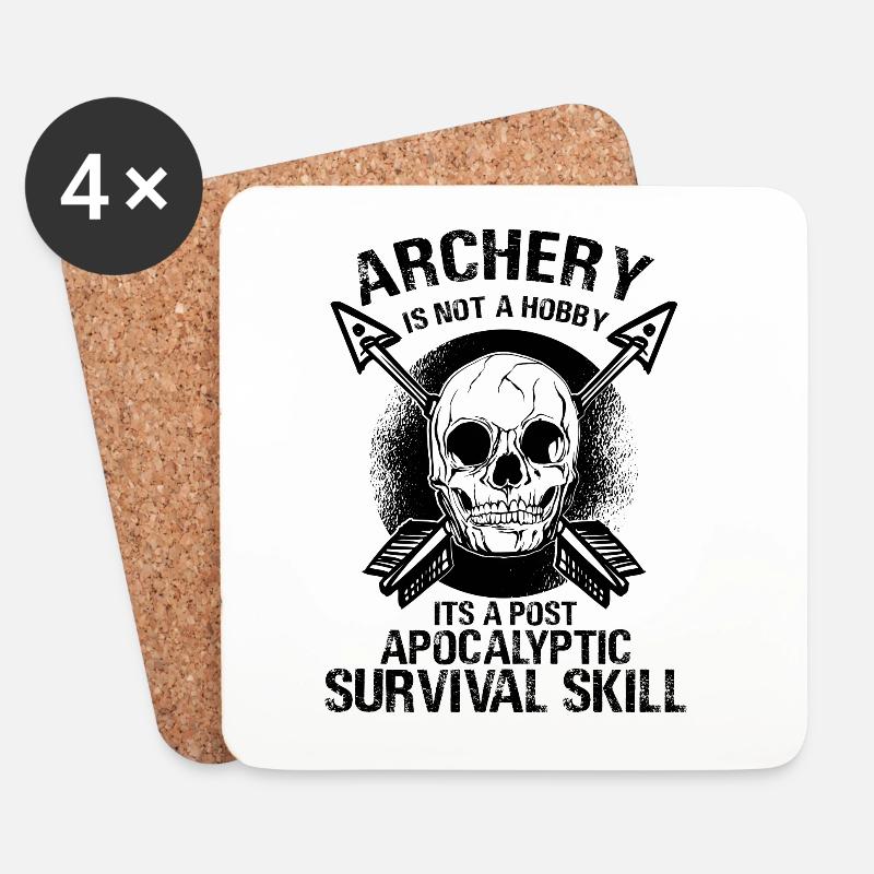 ARCHERY - Untersetzer (4er-Set) - Weiß