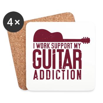 Guitar Addiction - Coasters (set of 4) - white - Front