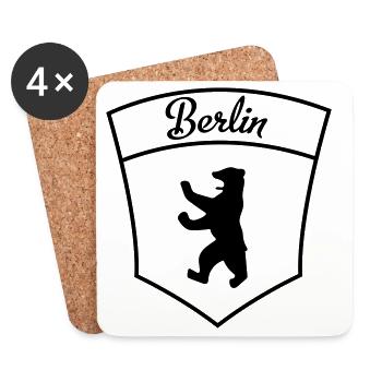 Berlin - Dessous de verre (lot de 4) - blanc - Devant