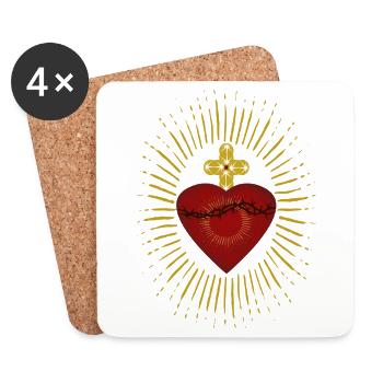 Sacred Heart of Jesus - Coasters (set of 4) - white - Front