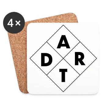 Dart Sport - Dessous de verre (lot de 4) - blanc - Devant